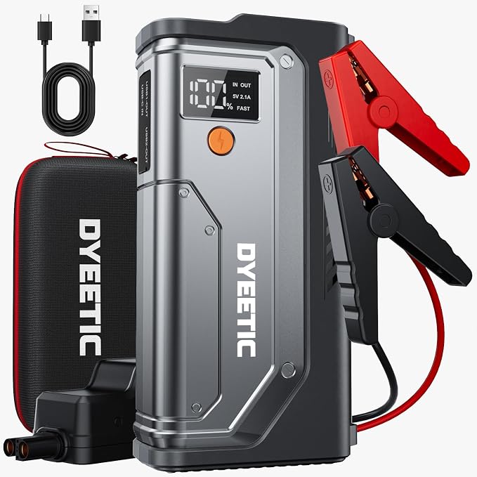 7000A Jump Starter for All Gas & 12.0L Diesel, 800LM Flashlight | Force Start for Completely Dead Batteries,Fast Charging & 10 Advanced Safety Protections
