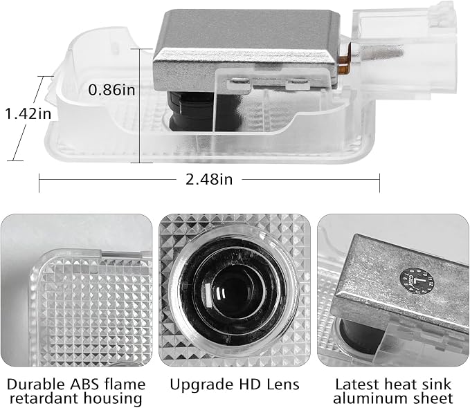 2Pcs Car Door Light Logo Projector for Forester 2013-2024 LED Puddle Light | for 5th Gen 2018-2024 Ghost Shadow Non Fade Courtesy Projector Laser Lamp Car Entry Lighting HD Accessories (RPM Pattern)