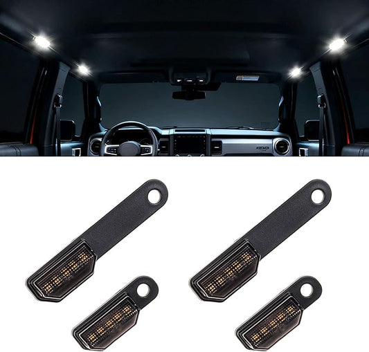 LED Interior Dome Lights Kit Fit for 21-25 Ford Bronco 2/4 Door | Fit for Hardtop & Softtop, 4PCS, Interior Light Accessories, Not Fit Bronco Sport