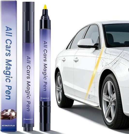 Car Scratch Remover Pen, Magic Car Scratch Removal Pen for All Car Colors, Scratch Repair Pen, Easy DIY Paint Repair Kit, Quick Fix for Wear Swirl Marks And Scuffs, 2PCS