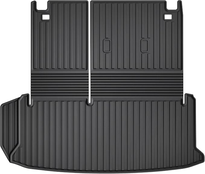 Cargo Mat Fit for Toyota Grand Highlander 2024 2025 2026 with Seat Back Mat | Not for Highlander, 2-in-1 Cargo Liner, Custom Fit, All-weather Protection, Waterproof, Easy to Clean, Heavy Duty
