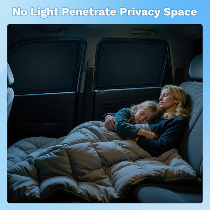 KUST Car Window Shades for Chrysler Pacifica 2017-2025 2026 Windshield Sun Shade Side Window Cover UV Block Privacy Protection Pacifica Accessories for Camping Blackout Rear Back Full Set 8PCS