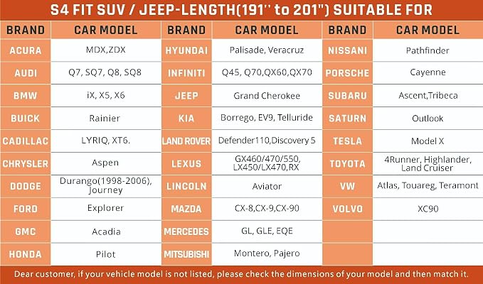 SUV Cover Waterproof All Weather Protection with Silver Stripe Design, Car Cover Universal Fit Ford Explorer, Toyota Highlander, Honda Pilot, Dodge Durango, BMW X5 X6, Lexus RX350