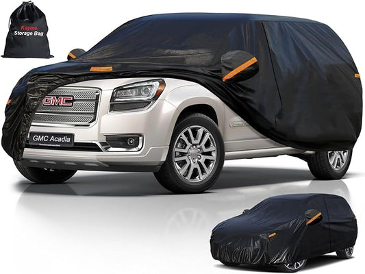 Kayme 7 Layers SUV Car Cover Custom Fit for GMC Acadia (2007-2025) Waterproof All Weather for Automobiles, Outdoor Full Cover Rain Sun UV Protection.