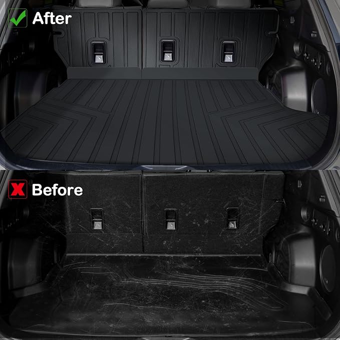 Floor Mats for 2026 2025 Subaru Forester Hybrid Upgrade Trunk Mat with Backrest Mat All Weather TPE Floor Liners Fit for 2026 Forester Anti-Slip Full Set Car Accessories (Not for Fuel)