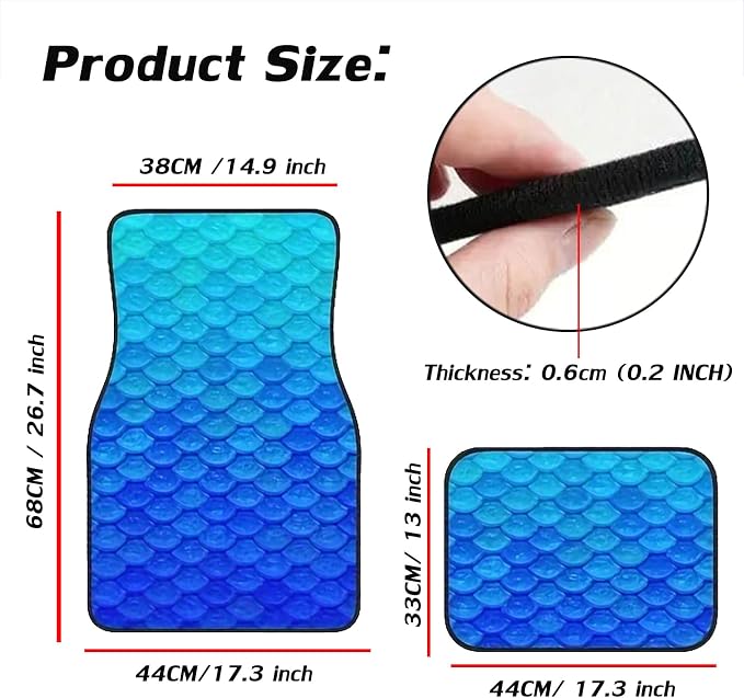 Car Floor Mats Non-Slip Automotive Floor Mats All-Weather Front Rear Car Floor Foot Mat Sets of 4 Pieces Foot Mats Rugs Carpet for Car Trucks SUV Sedans (NO.45)