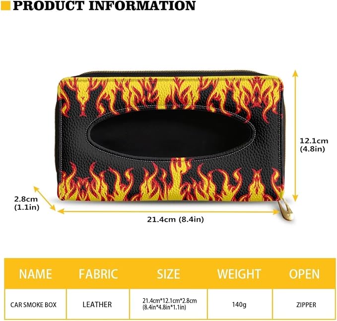 Flame Leather Tissue Holder Car Mask Holder Car Sun Visor Napkin Holder Luxury PU Leather Easy to Install Clean
