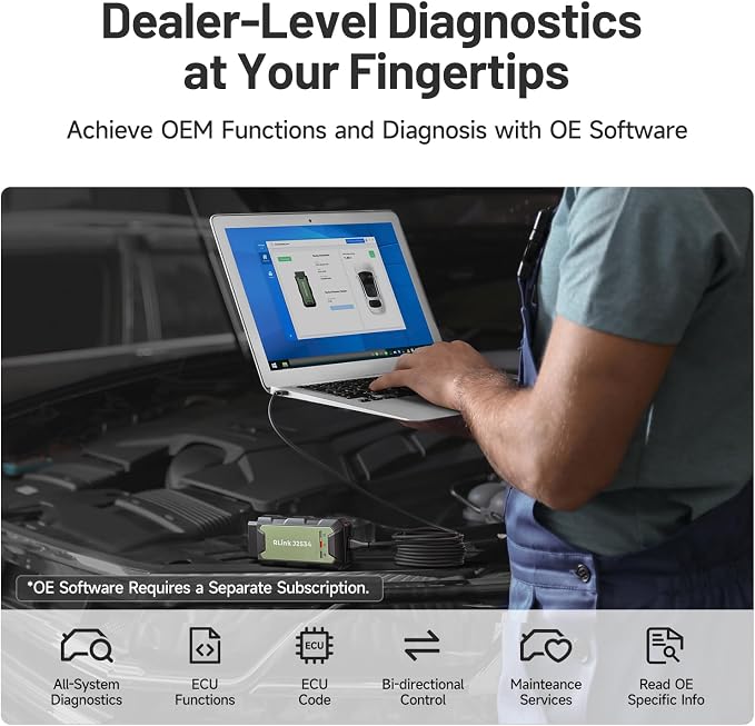 TOPDON RLink J2534 Pass-Thru Reprogramming and Diagnostic Tool | J2534 Pass-Thru Programmer for J2534/D-PDU/CAN-FD/DoIP, Enhanced J2534 VCI, Supports 18+ Car Brands, No OE Software Provided
