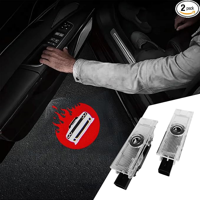 2Pcs Car Door Lights Compatible with Challenger 2015-Present. Personality Pattern LED Projector Courtesy Welcome Lights for SRT SXT GT RT (Picture 4)