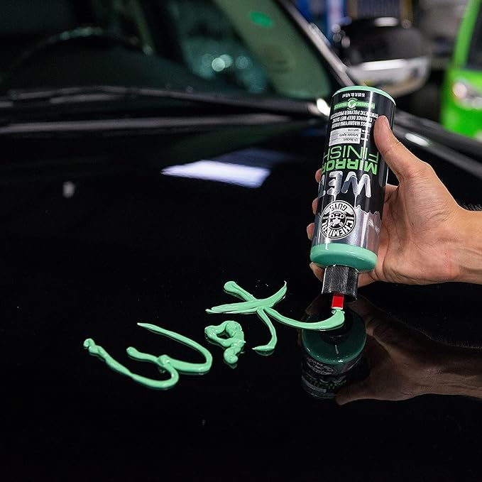 Chemical Guys, Wet Mirror Finish High Gloss Glaze for Clear Coat, 16 oz | Reflective glaze deepens gloss and fills minor swirls on clear coat, chrome and paint, easy by hand or machine