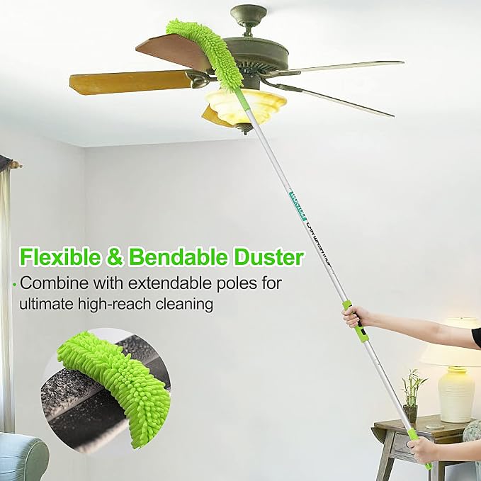 Wontolf 62'' Car Wash Brush With Long Handle - Chenille Microfiber Mop Mitt, Cleaning Kit, Windshield Window Squeegee, Duster, Microfiber Towels, Wheel Tire Brush for Cars, RV, Truck, Boat