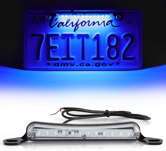 LivTee License Plate Light, Extremely Bright LED License Plate Lights Assembly for Trailer UTV ATV Truck RV Boat, Blue