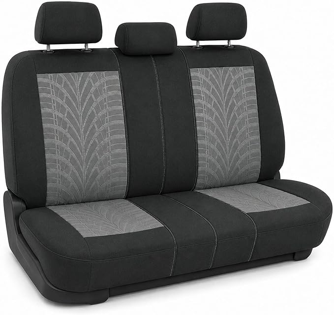 FH Group Rear Set Travel Master Car Seat Covers - Universal Fit, Split Bench Rear Seat, Washable, for SUV, Sedan, Gray