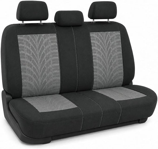 FH Group Rear Set Travel Master Car Seat Covers - Universal Fit, Split Bench Rear Seat, Washable, for SUV, Sedan, Gray
