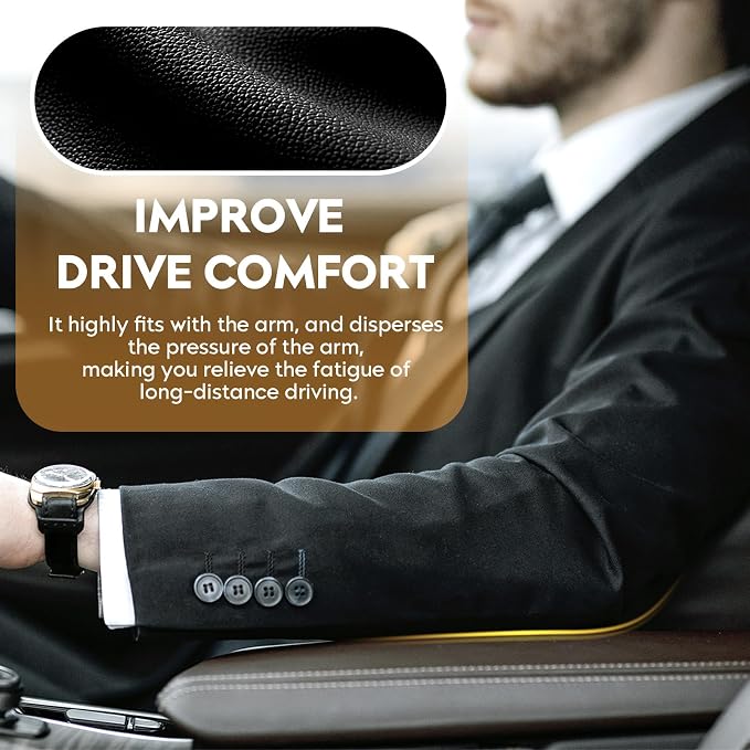 Aeagle Black Center Console Cover Armrest Lids w/Base for Nissan Altima 2013-2018, PU & ABS Plastic