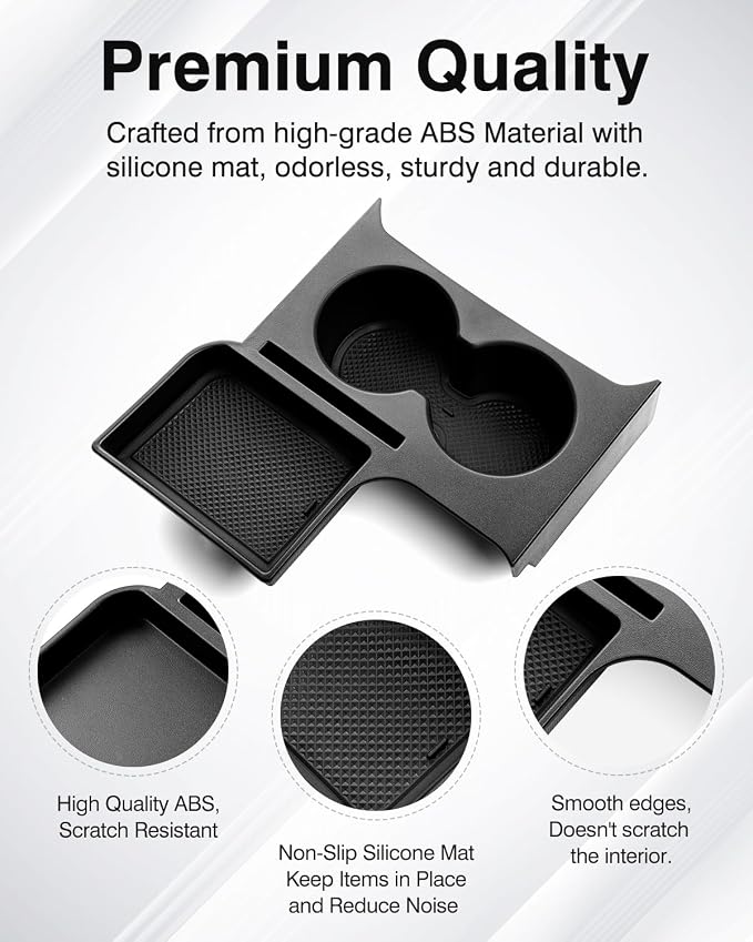 Karltys Maverick Cup Holder Insert Center Console Organizer for 2022 2023 2024 2025 Ford Maverick Accessories, Car Front Seat Armrest Storage Box for Maverick Multi-Functional Drink Cup Holder Tray