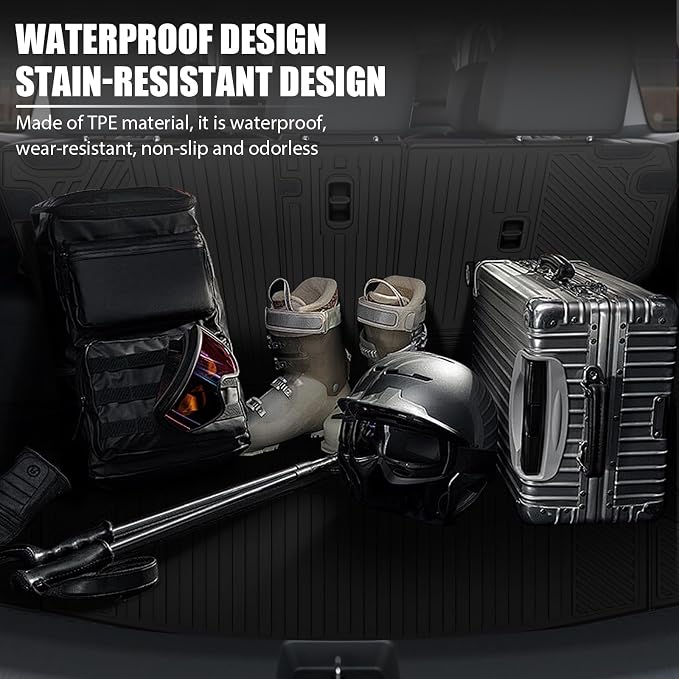 Floor Mats for Mazda CX-5 2017-2025 All Weather Backrest Mat Trunk Mat Protection and Door Sill Guards TPE Rubber Full Set Automotive Floor Liners Waterproof Non-Slip Mazda CX5 Accessories