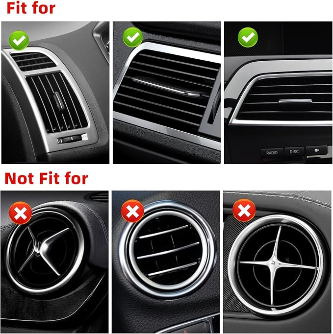 NBTEPEM Bling Car Air Conditioner Decoration Strip for Vent Outlet, 10 PCS Universal Rhinestone Car Vent Outlet Trim Decorations, Bling Interior Accessories for Women and Girls (Red)