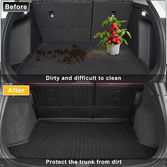 Cargo Liner & Backrest Mat Fit for Honda HRV 2016-2022 | TTX LIGHTING Cargo Mat with Back Seat Protectors All-Weather TPE HR-V Accessories Backrest Mats