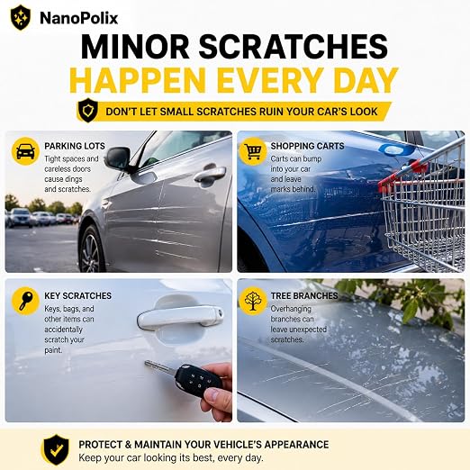 Scratch Remover, Car Paint Repair Paste for Light Scratches, Swirl Marks, Scuffs & Water Spots, Polishing Compound Restores Shine, Safe for All Paint Colors, 100ml with 3 Cloths (2)