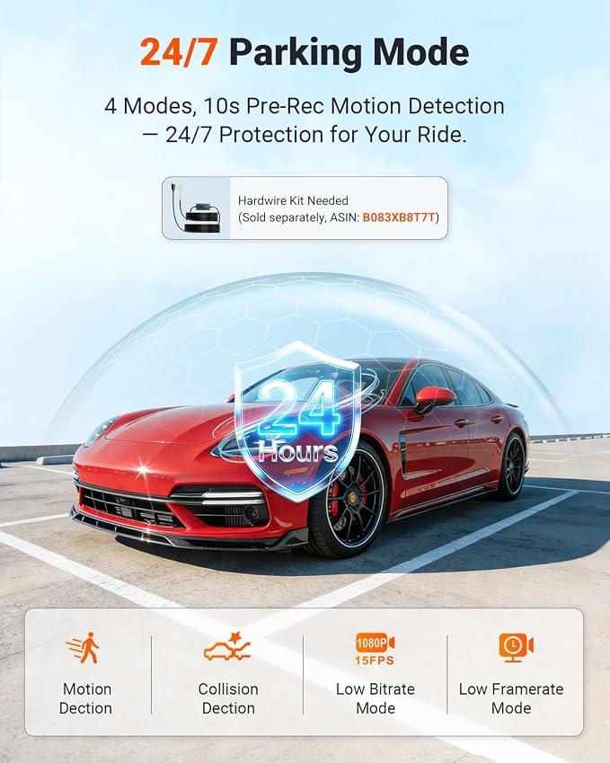 Vantrue New N4S 3 Channel Dash Cam, STARVIS 2 Night Vision, Front Rear Inside Dashcam for Cars, Front and Rear Dual Channel, PlatePix Tech, Parking Mode, Wi-Fi, GPS, 2" IPS, Support 1TB (RC18)