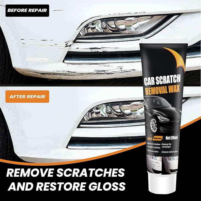 Car Scratch Removal Wax, 2026 New Upgraded scratch remover for vehicles Deep Scratches, Universal Car Paint Polishing Wax Scratch Remover with Wipe and Sponge (2Sets)