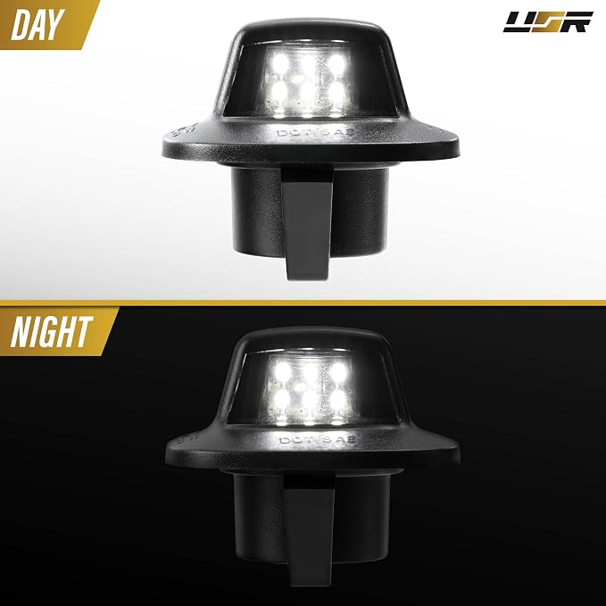 USR 97-11 1D7 Pickup Truck License Plate Light – Plate Lamps (Left + Right) Pair - Compatible with 1997-2010 Dodge Dakota Pick Up Trucks / 2011 Ram Dakota All Models (LED WHITE 6000K UPGRADE)