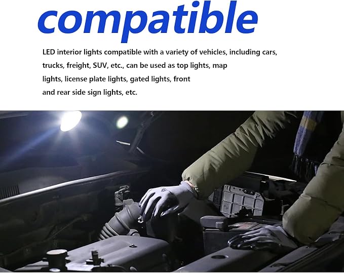 42 PCS Interior Car LED Dome Light Kit, Trunk Door Courtesy License Plate Light, white Super Bright White Dome Map Tail Cab Lights Bulb Kit Set, Car Dome Map Dash Door Trunk Indicator Light