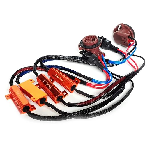 O-NEX 3157 4157 LED Load Resistor Kit 50W 8ohm Turn Signal Bulb Relay Harness Adapter Anti Flicker Error Decoder Warning Canceller