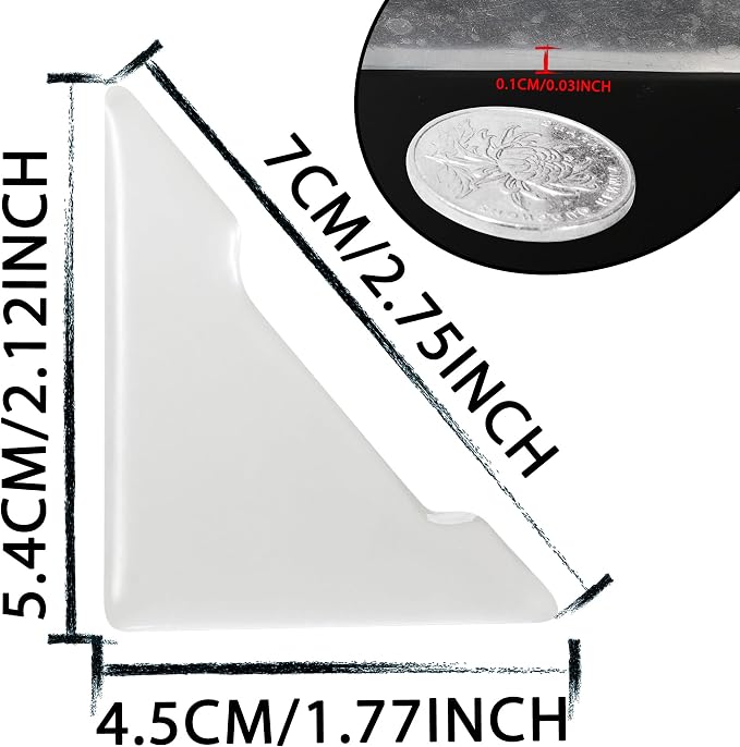 TOMALL 4 Pcs Car Door Edge Guards Door Anti-Collision Strip Anti-Rub Trim Clear Accessories Door Corner Bumper Protector Anti-Scratch Universal for All Cars SUV (V-White Clear)