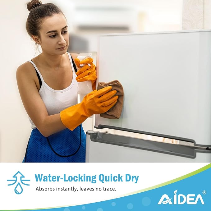 AIDEA Brown Microfiber Cleaning Cloth-12PK, Cleaning Rags 12"x12" Absorbent | Microfiber Towels for Cars Lint Free, Reusable Microfiber Rags, Kitchen Towel Dusting Cloth, Dish Rags for Home/Window