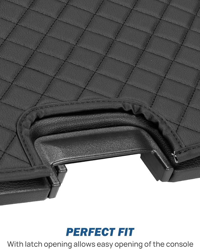 JOYTUTUS Center Console Cover Compatible with 2007-2013 Silverado Sierra Yukon Tahoe Suburban Avalanche Jump Seat, Leather Arm Rest Armrest Cover for Car, Middle Console Cover Replacement for Trucks