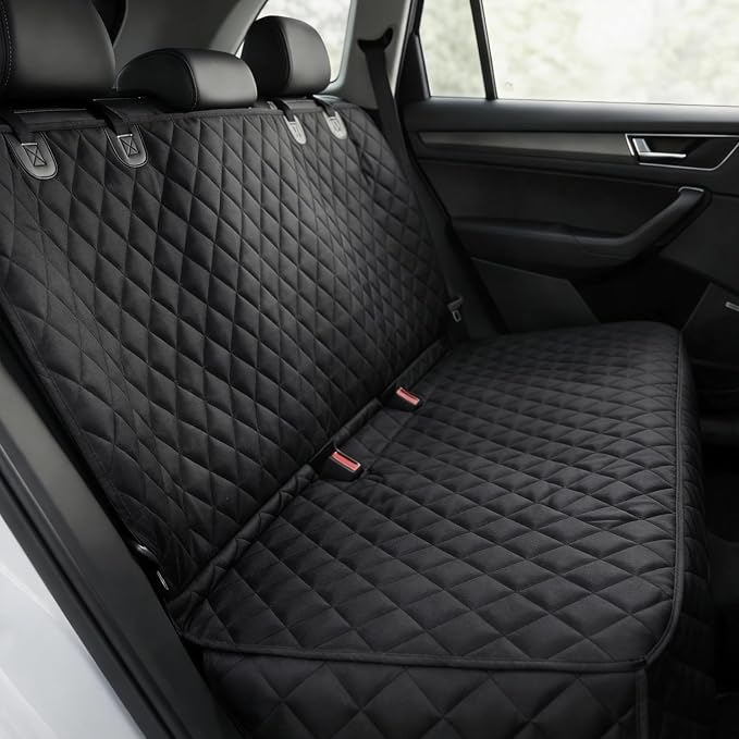Dog Car Seat Cover & Protector, Pet Back Seat Cover for Cars & SUVs, 54" | Fits compact SUVs, EVs & sedans; protects rear bench and car interior from pet hair, kid spills, baby boy messes, and stains.