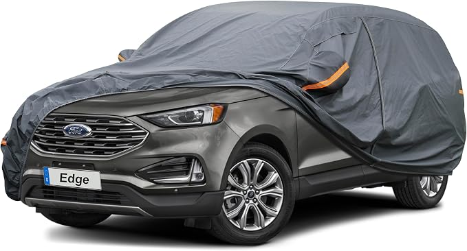 GUNHYI Premium Car Cover Custom Fit Ford Edge (2007-2026), 16 Layers Heavy Duty Car Cover Waterproof All Weather with Zipper Door for Sun Rain Snow Dust Uv Protection