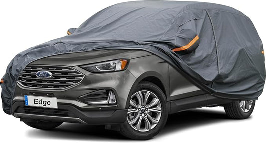 GUNHYI Premium Car Cover Custom Fit Ford Edge (2007-2026), 16 Layers Heavy Duty Car Cover Waterproof All Weather with Zipper Door for Sun Rain Snow Dust Uv Protection