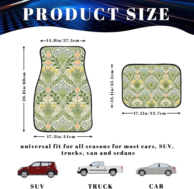 White Grey Black Car Floor Mats Blocky Abstract Retro Pixel Carpet Front Rear Carpets Mat Decorative Car Floor Carpets Non-Slip Auto Car Accessories Universal Fit Car Accessories for Truck