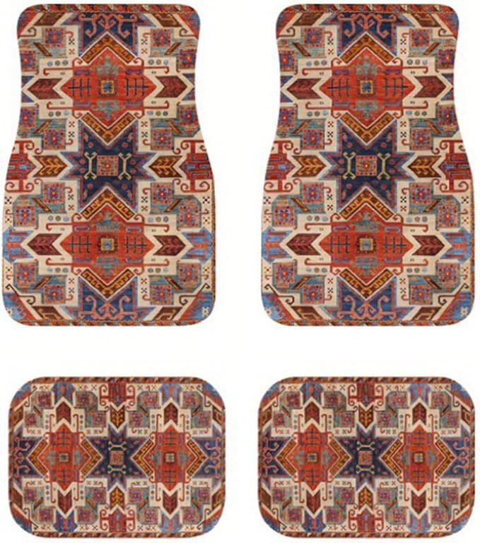Car Floor Mats Non-Slip Automotive Floor Mats All-Weather Front Rear Car Floor Foot Mat Sets of 4 Pieces Foot Mats Rugs Carpet for Car Trucks SUV Sedans (NO.40)