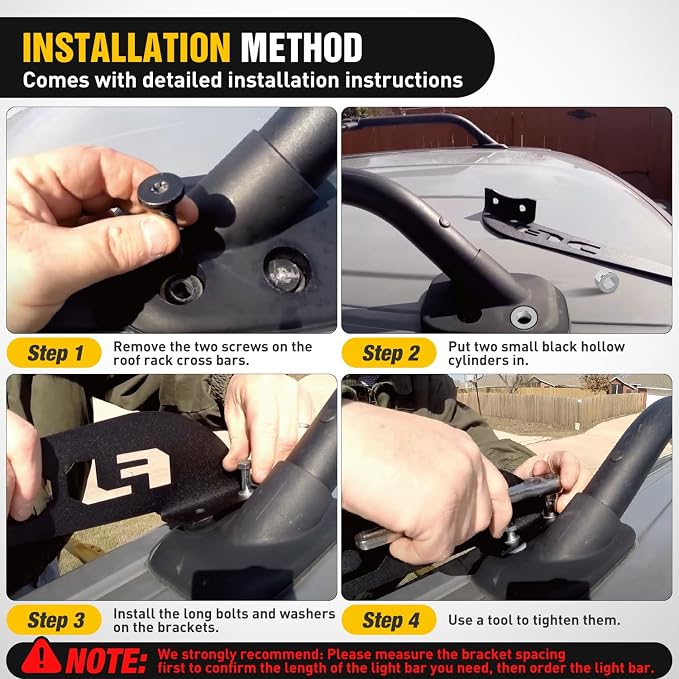 Nilight 52 inch LED Light Bar Bracket Mounting Upper Windshield Roof Cab Brackets Compatible with Toyota FJ Cruiser with Roof Rack 2007 2008 2009 2010 2011 2012 2013 2014