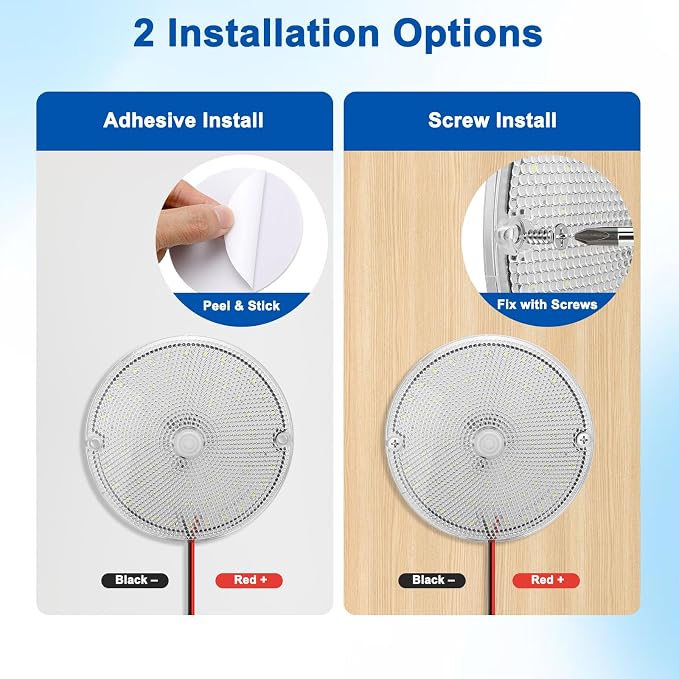 Linkstyle 12V RV Interior Lights, 4PCS LED Dome Lights,1000LM Interior Lamp | 8000K pure white, 12-85V wide voltage, built-in switch, aluminum base, for car van truck boat yacht
