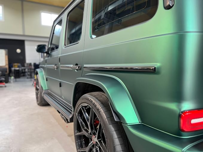 ColorFusion PPF by VViViD, Satin Chrome Stealth Green Dry Apply PPF Vinyl Car Wrap Roll 20ft x 5ft