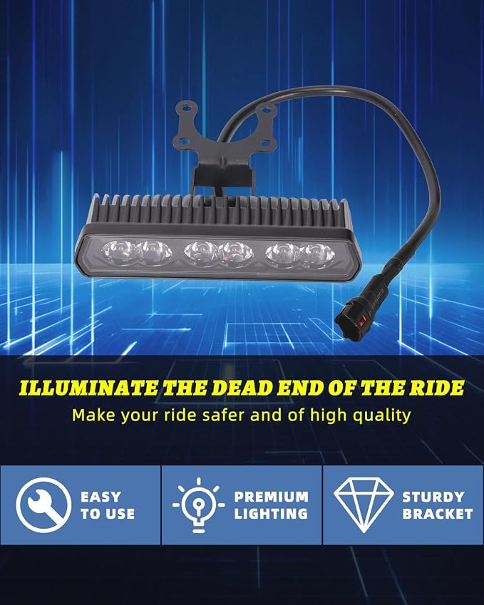 6 Inch Dirt Bike LED Light Bar Headlight Kit for Motorcycle Surron Off Road | LED Driving Light Bar Plug-Play 6" Single Row Spot Beam IP68 Waterproof Headlight Kit for CRF KX Surron Talaria E-Bike