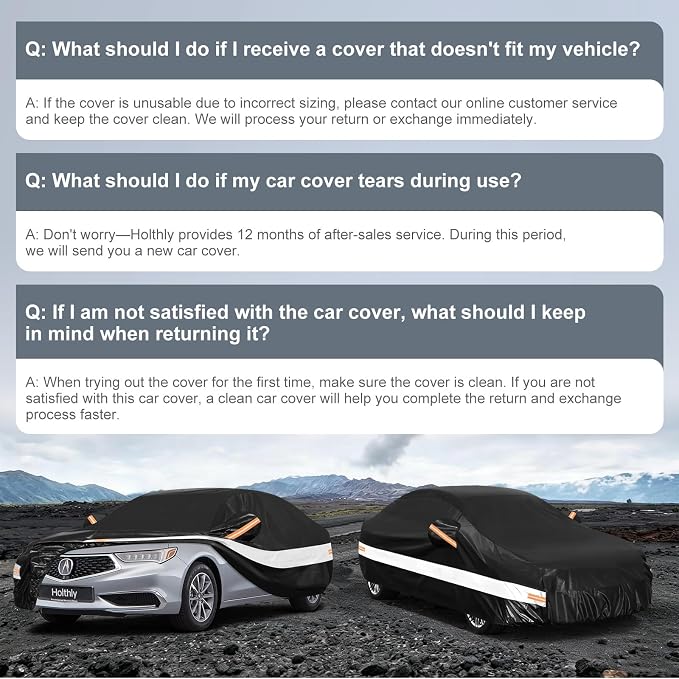 10 Layers Sedan Car Cover Custom Fit for Acura TLX (2021-2026), Waterproof All Weather for Automobiles, Outdoor Full Cover Sun Dust Rain Protection with Cotton. Black