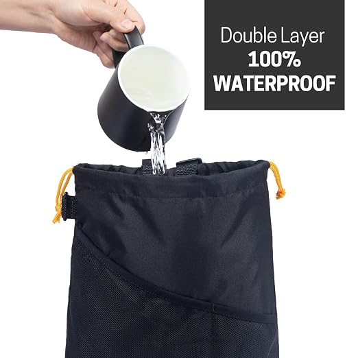 GNEGNI 2PCS Hanging Car Garbage Can - Waterproof Leakproof Trash Bag | Car Trash Can with Durable Leakproof Lining, Keeps Vehicle Clean and Neat