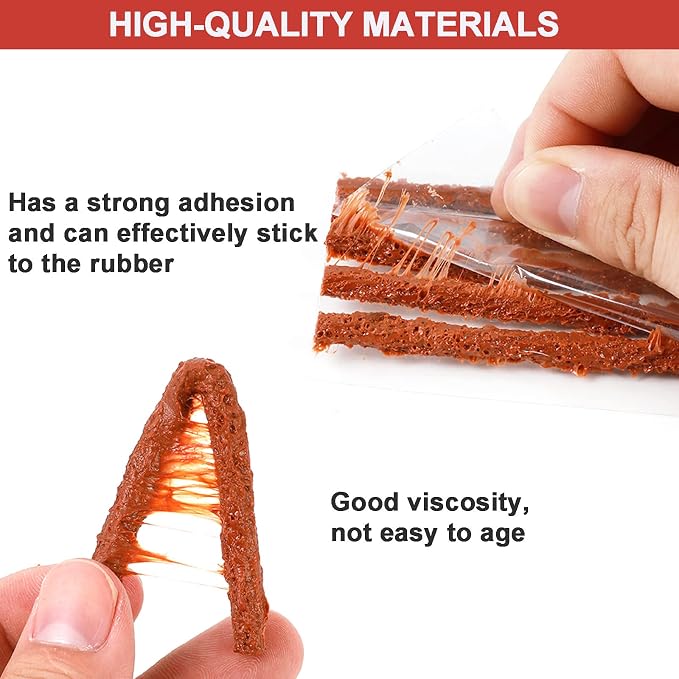 60 Pcs Tire Repair Plugs, Tire Repair Gum for Tubeless Puncture,Tires Strings Rubber Plug Tool for Car, RV, SUV, ATV, Motorcycle, Truck,Tractor