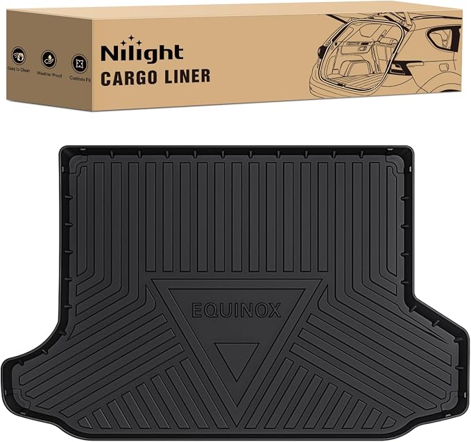 Nilight Cargo Mats for Chevy Equinox GMC Terrain 2018-2024 | for Equinox GMC TerrainAll 2018 2019 2020 2021 2022 2024 Weather Protection Heavy Duty Cargo Liners