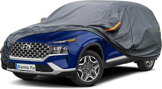 GUNHYI Premium Car Cover Custom Fit Hyundai Santa Fe Santafe (2006-2026), 16 Layers Heavy Duty Car Cover Waterproof All Weather with Zipper Door for Sun Rain Snow Dust Uv Protection