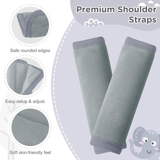 Piddle Pad Waterproof Car Seat Protector for Potty Training – Flat, Padding-Free Machine Washable Seat Cover for Spills & Potty Accidents – for Car Seat, High Chair -Grey