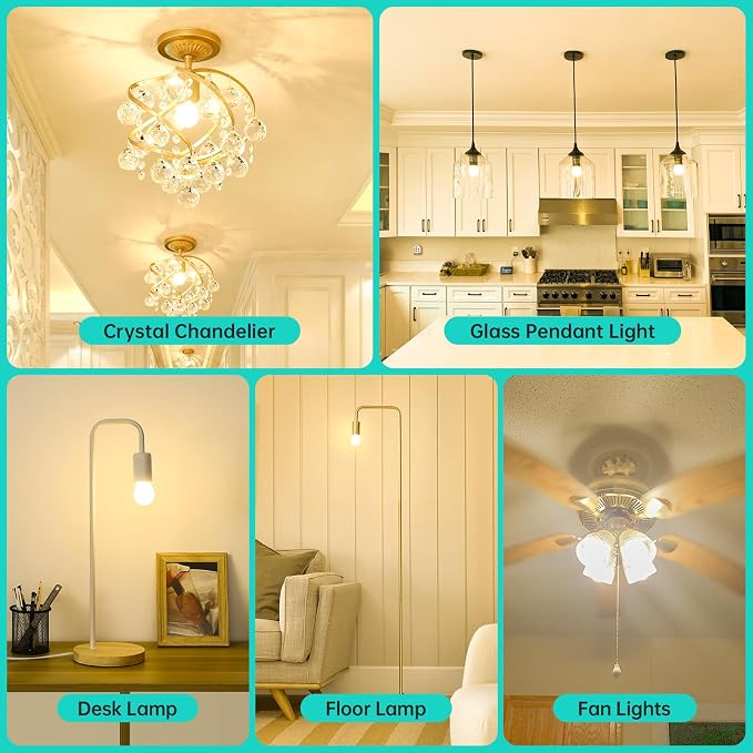 Vintage LED Edison Short Small Bulbs G45 Frosted,40W E26 2700K Dimmable 12P | 2700K Soft White Frosted E26 G45 LED Edison Bulbs,4W Replaces 40W,Dimmable for Ceiling Fans,Vanity & Table Lamps 12pack
