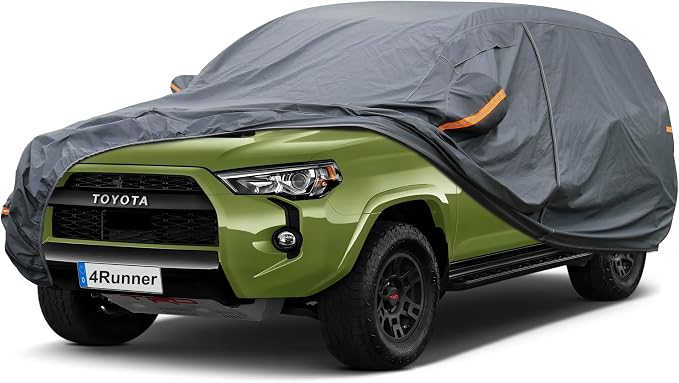 GUNHYI Premium Car Cover Custom Fit Toyota Land Cruiser, 16 Layers Heavy Duty Car Cover Waterproof All Weather with Zipper Door for Sun Rain Snow Dust Uv Protection
