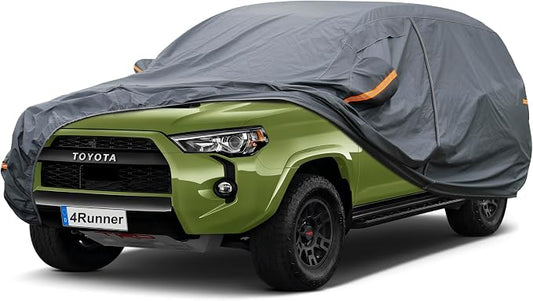 GUNHYI Premium Car Cover Custom Fit Toyota Land Cruiser, 16 Layers Heavy Duty Car Cover Waterproof All Weather with Zipper Door for Sun Rain Snow Dust Uv Protection